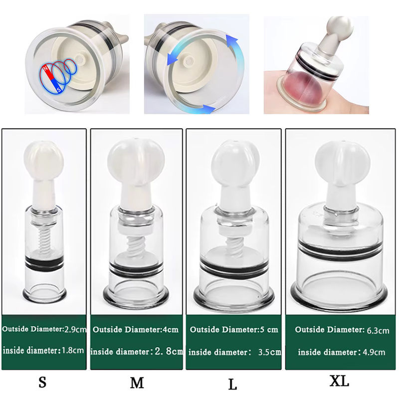 Raiuleko Schröpfen Set, Manuelles Vakuum Massagegerät, Unisex, transparent - Bild 3