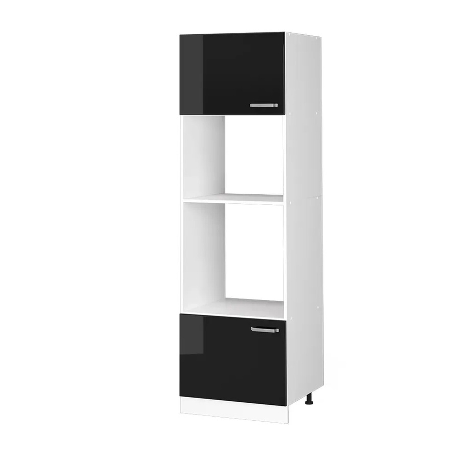 Vicco Mikrowellenschrank R-Line Küchenschrank in Weiß und Schwarz mit Hochglanz-Finish, Breite: 60 cm - Bild 3