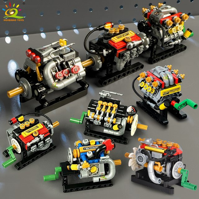 HUIQIBAO Simulations-Zylinder-Turbomotor-Bausteine-Set, Fahrzeuge - Bild 1