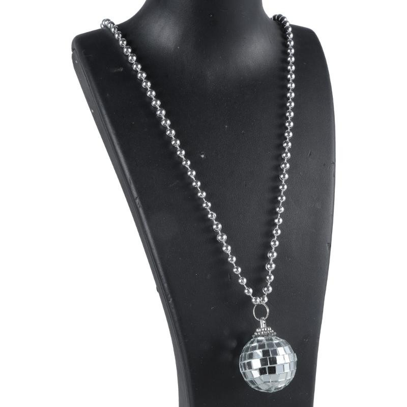 Perlenkette, Kristall, Pale Blue, Silber, Unisex - Bild 1