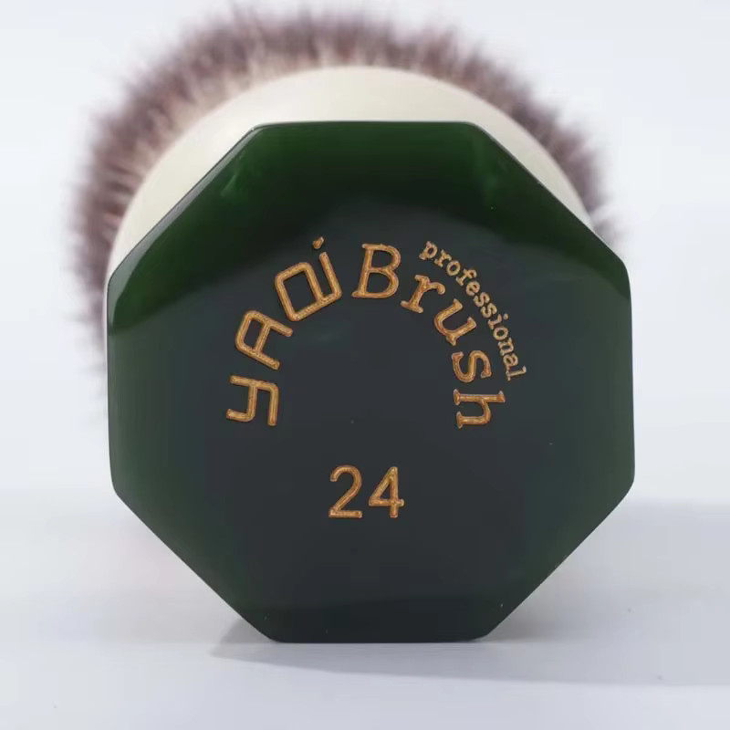 YAQI Grüner Obsidian Rasierpinsel, 24 mm, Herren - Bild 3