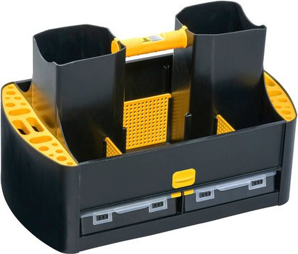 Allit Profi-Tragekasten McPlus Workman 19/62 mit herausnehmbaren Sortimentskästen, schwarz/gelb, Kunststoff, B/H/T: 48,5 x 30,0 x 29,5 cm - Bild 1