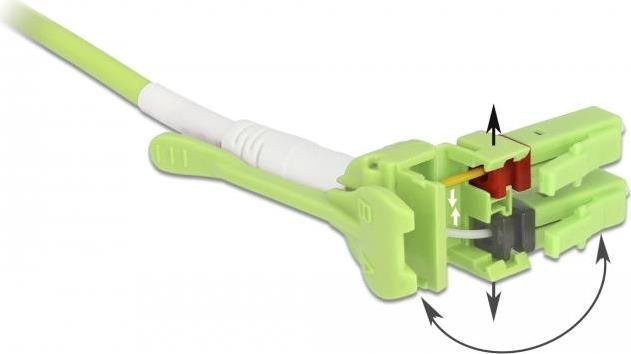 DeLOCK Fibre Channel-Kabel LC Multi-Mode (M) Uniboot auf LC Multi-Mode (M) Uniboot, OM5 Glasfaser, 50/125 Mikrometer, hellgrün, Länge: 10,0 m - Bild 1
