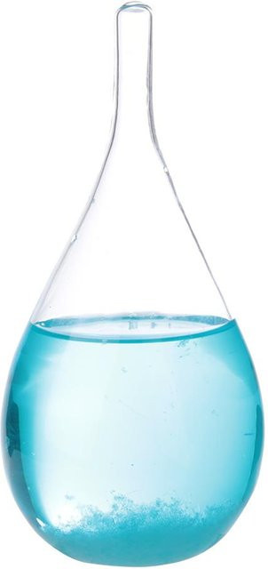 CosyHome Wettervorhersage-Glas Wassertropfen Sturm in Blau und Weiß aus Glas - Bild 1