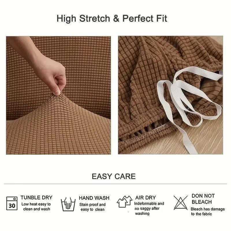 Stretch Relaxsesselbezug für 1-Sitzer mit Jacquard-Design aus elastischem Polyester, 4er-Set - Bild 1