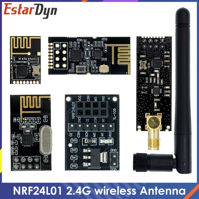 GT24 NRF24L01+ Drahtloses 2,4GHz Datenübertragungsmodul mit PA und LNA in Schwarz - Bild 1