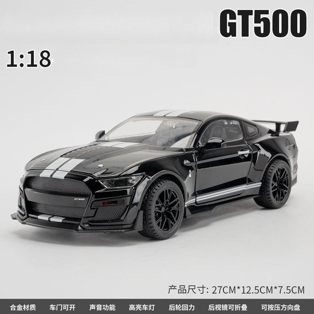 Linyi toy car Shelby Gt500 Sportwagen Modell, 1:18, Metall, ab 14 Jahren - Bild 1