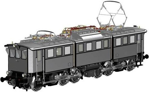 Piko H0 E-Lok BR E 91 der DRG, 1:87, Grau - Bild 1