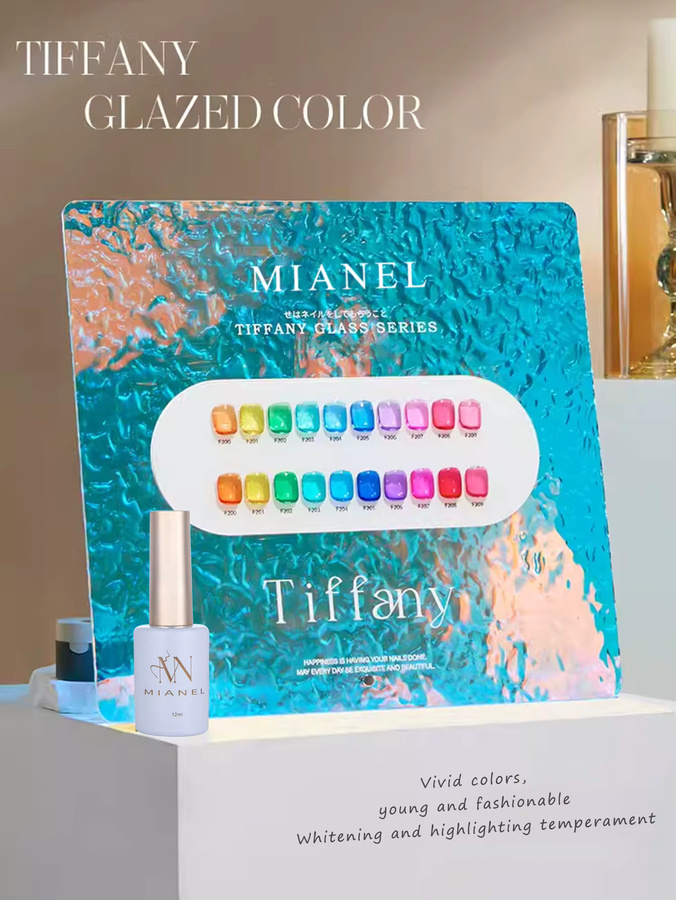 MIANEL Difanni Candy Glass Gel Nagellack, Rot, Glänzend, 12 ml - Bild 2