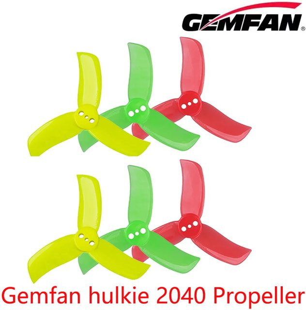 Gemfan Hulkie 2040 Mini CW CCW Propeller, 3 Blätter, 4 Paar, Bunt / Mehrfarbig - Bild 1