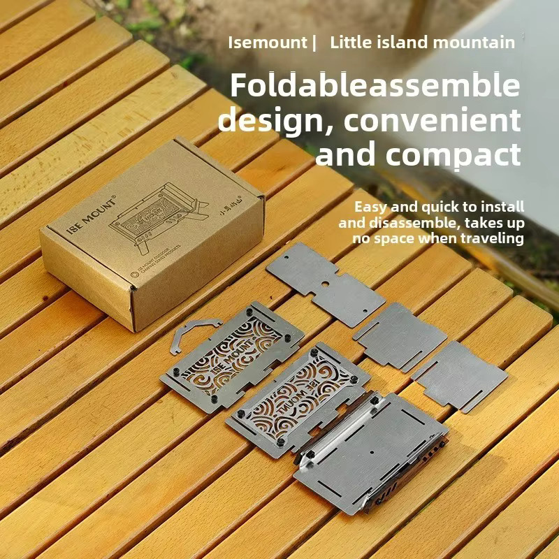 MOUNTAINHIKER Tragbarer Mini-Aromatherapie-Ofen aus Edelstahl in Silber mit abnehmbarem Holzofen für Camping und Outdoor-Einsätze - Bild 4