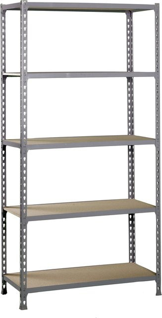 PROREGAL Schwerlastregal Muli mit 5 verstellbaren Fachböden, Grau, H x B x T: 180 x 80 x 30 cm - Bild 1