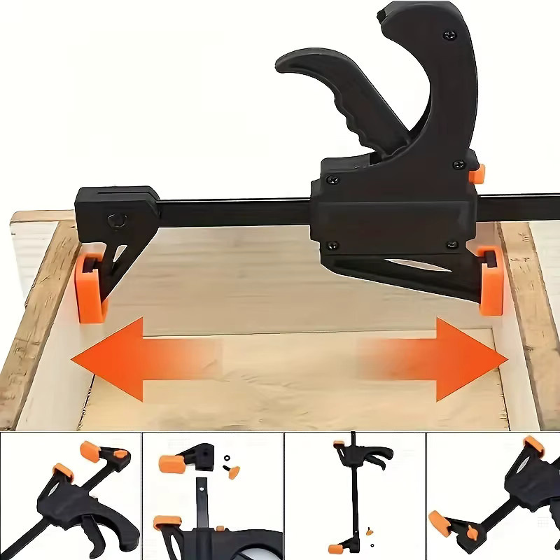 Schnellspann-F-Klemme Einhand-Auslöseklemme für Holzbearbeitung und DIY-Tischlerei in Orange - Bild 5