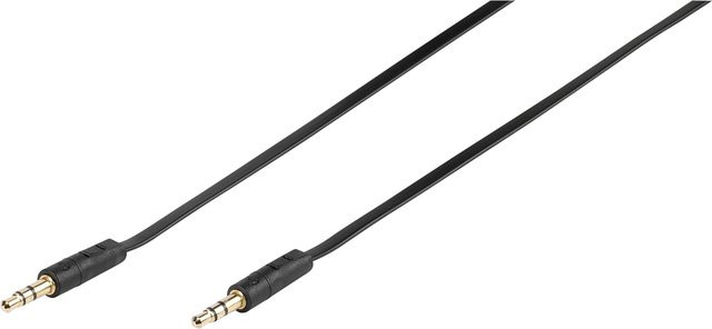 Vivanco Klinkenverbindung Stereo Ultraflach Schwarz 3,5 mm Jack 0,3 m - Bild 1