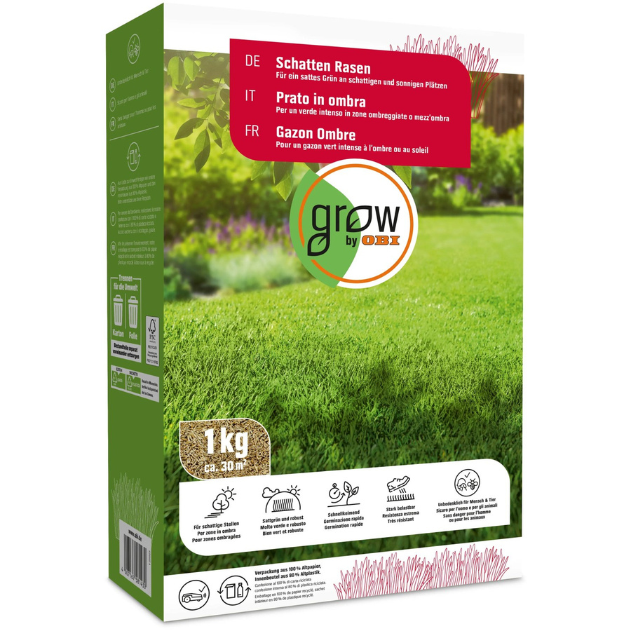 OBI Living Garden Schatten-Rasen Rasensamen für schattige Bereiche, 1 kg - Bild 2