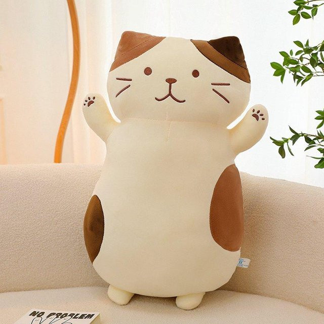 Kidsly Kawaii Big Fat Belly Cat Plüschtier, 85cm, ab 14 Jahre - Bild 1