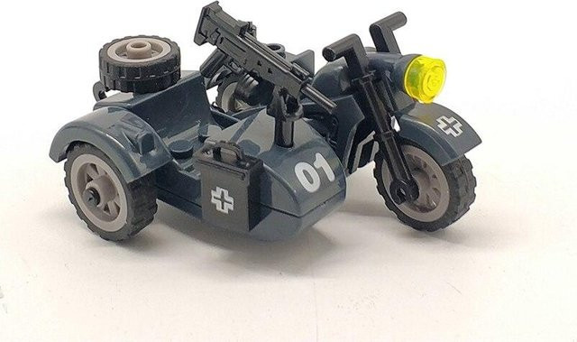 WW2 Militär Deutsche Motorrad Bausteine, Japanische Armee Motorrad Modell, Fahrzeuge, 3-teiliges Set - Bild 1
