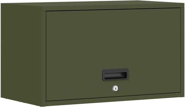 vidaXL Wandschrank für Garage und Werkstatt mit Gasdrucklift-Tür in Olivgrün, B/T/H: 60 x 35 x 33 cm - Bild 1