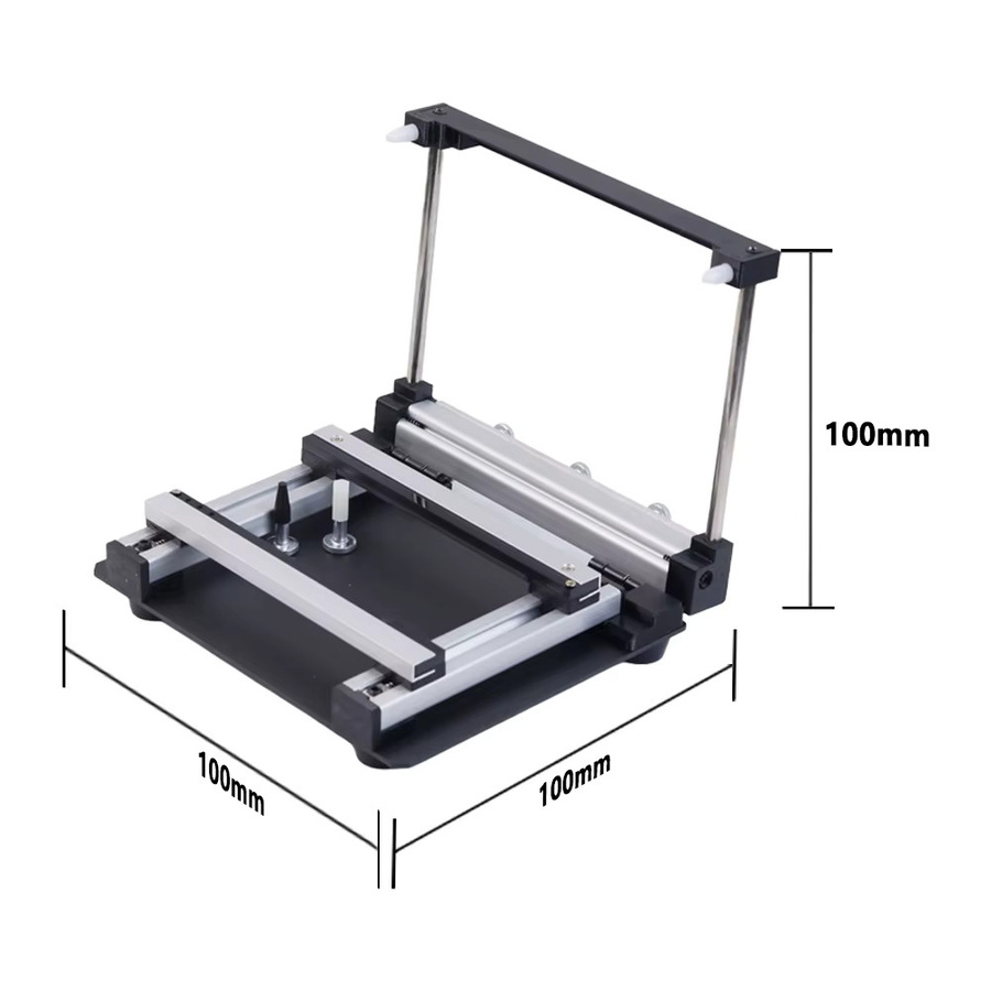 XMSJ Manuelle SMT Lotpaste Druckmaschine aus Stahl für PCB Micro Siebdruck in Schwarz - Bild 4