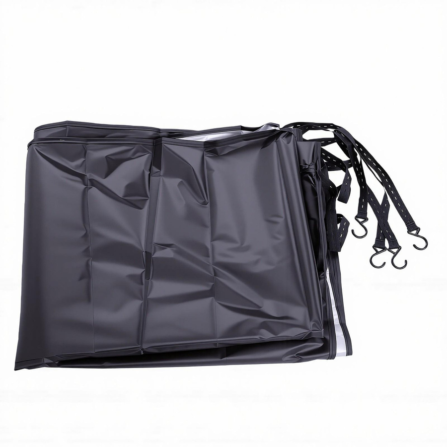 KaiSai Outdoor-Umkleidekabine aus Oxford-Gewebe, wetterfestes tragbares Duschzelt in Schwarz, H: 180 cm, B: 100 cm, T: 100 cm - Bild 2