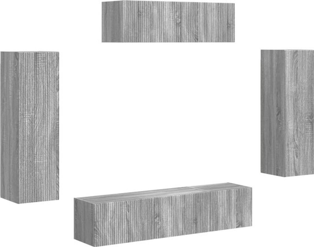 Modernes TV-Schrank Set aus 5 Teilen in Grau von vidaXL - Bild 1
