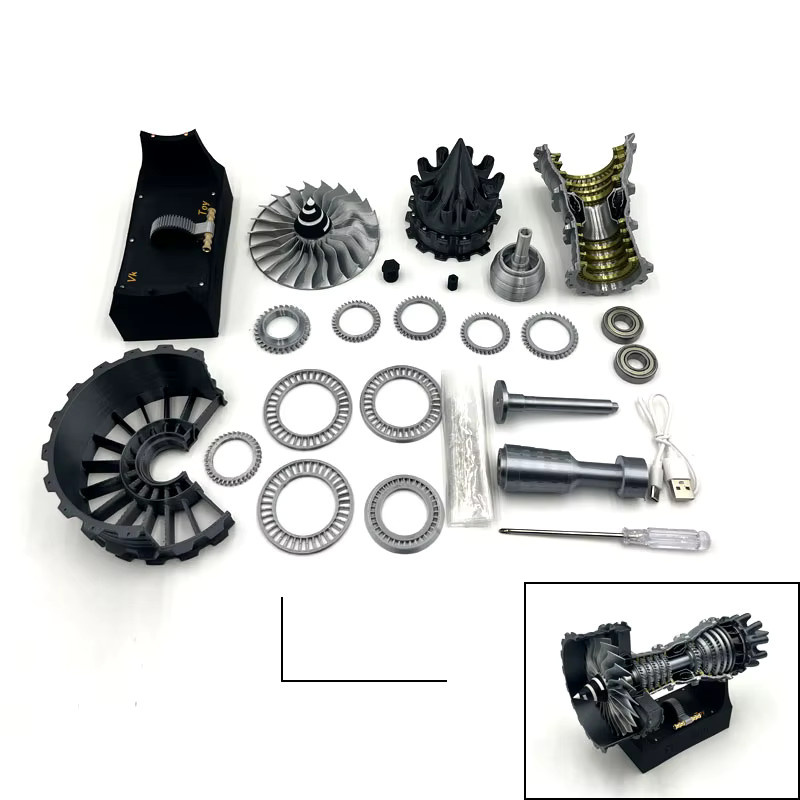 FZXF Turbofan Motor Modell, DIY Montage Modell Kit, Flugzeug Jet Motor Spielzeug - Bild 2