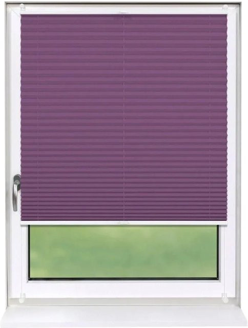 Deco-Raum Plissee Basic Klemmfix in Lila, blickdicht, B/H: 65 x 150 cm - Bild 1