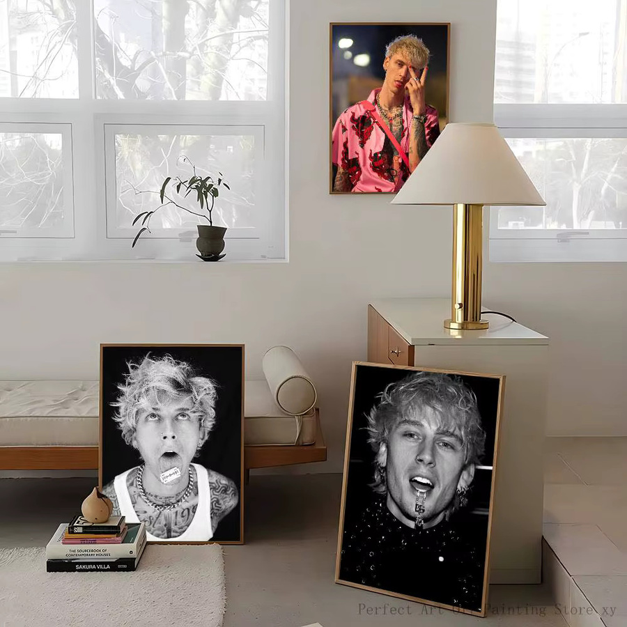 MGK Machine Gun Kelly Poster Aufkleber wasserfeste Wandkunst für Wohnzimmer und Schlafzimmer - Bild 4