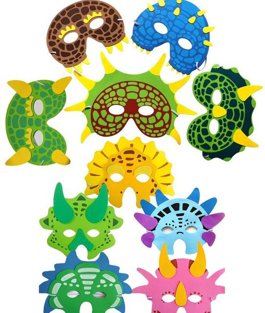 BC Pet Supplies Dinosaurier Maske Kostüm, 10-teiliges Set, ab 14 Jahren - Bild 1