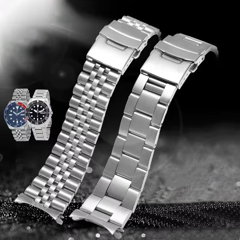 Hiyii Uhrenarmband Edelstahl, Silber, 20 22 mm, Unisex - Bild 1