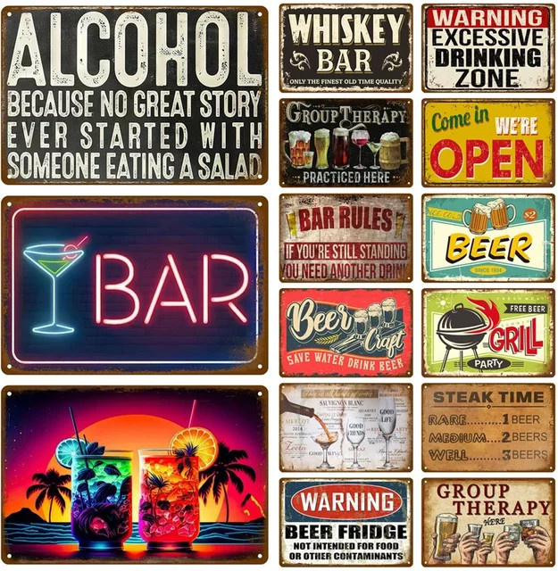 Vintage Metall Blechschild CIFBUY für Whiskey Bar und Pub als Wanddeko, Mehrfarbig, B/H: 30 x 20 cm - Bild 1