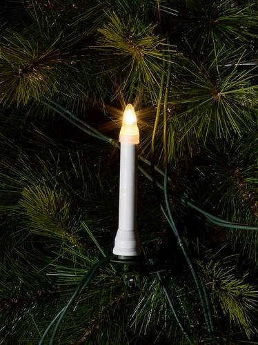 Konstsmide Weihnachtsbaum-Beleuchtung Kerzen für Außen, Netzbetrieben, 16 Leuchtmittel, Weiß/Klar - Bild 1
