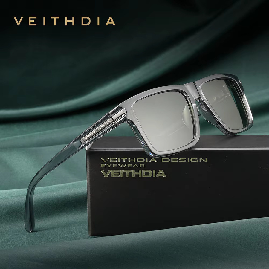 VEITHDIA FA7918 Sonnenbrille, Vollrand, grau, Kunststoff, polarisiert - Bild 2