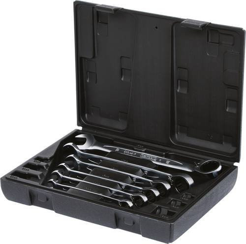 KS Tools Gearplus Ratschenringmaulschlüssel-Satz 6-teilig aus Chrom-Vanadium in Silber, Schlüsselweite 3/8 Zoll - Bild 1