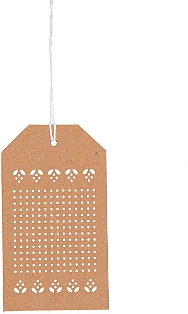 Rico Design Anhänger zum Besticken aus Kraftpapier in Braun, 24 Stück - Bild 1