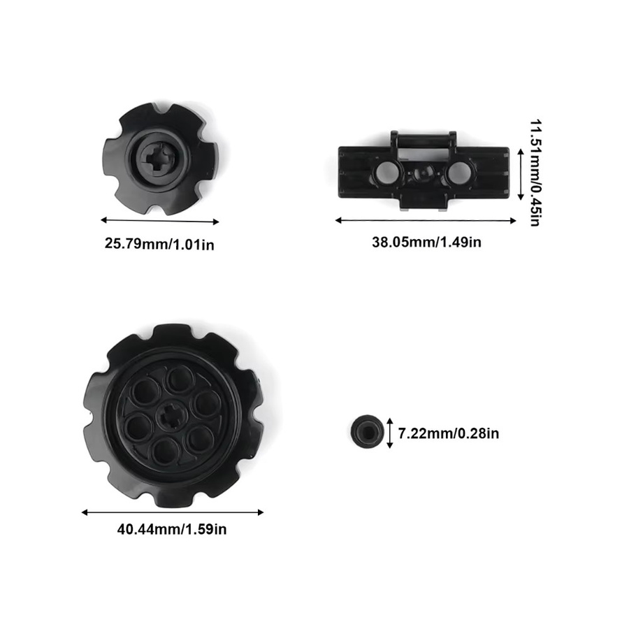 wishiot Technische Link Kette Rad Set, Bausteine, 372 Teile - Bild 2