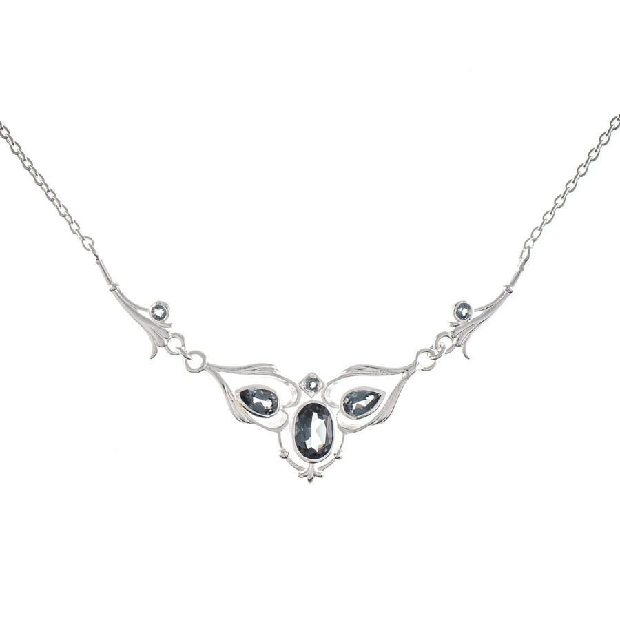 Collier 925 Silber, Zirkonia, anthrazit - Bild 1