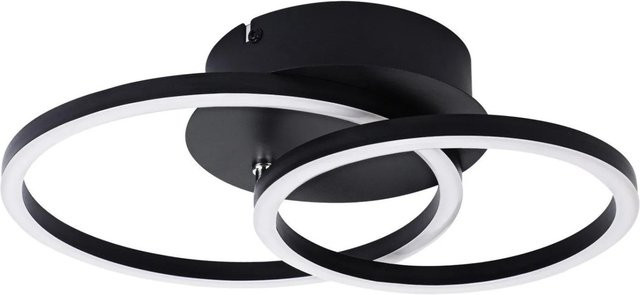 NETTLIFE LED Deckenleuchte in Schwarz aus Metall mit modernem Ring-Design - Bild 1