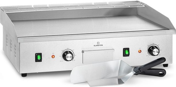 Klarstein Elektrogrill Plancha in Silber aus Edelstahl