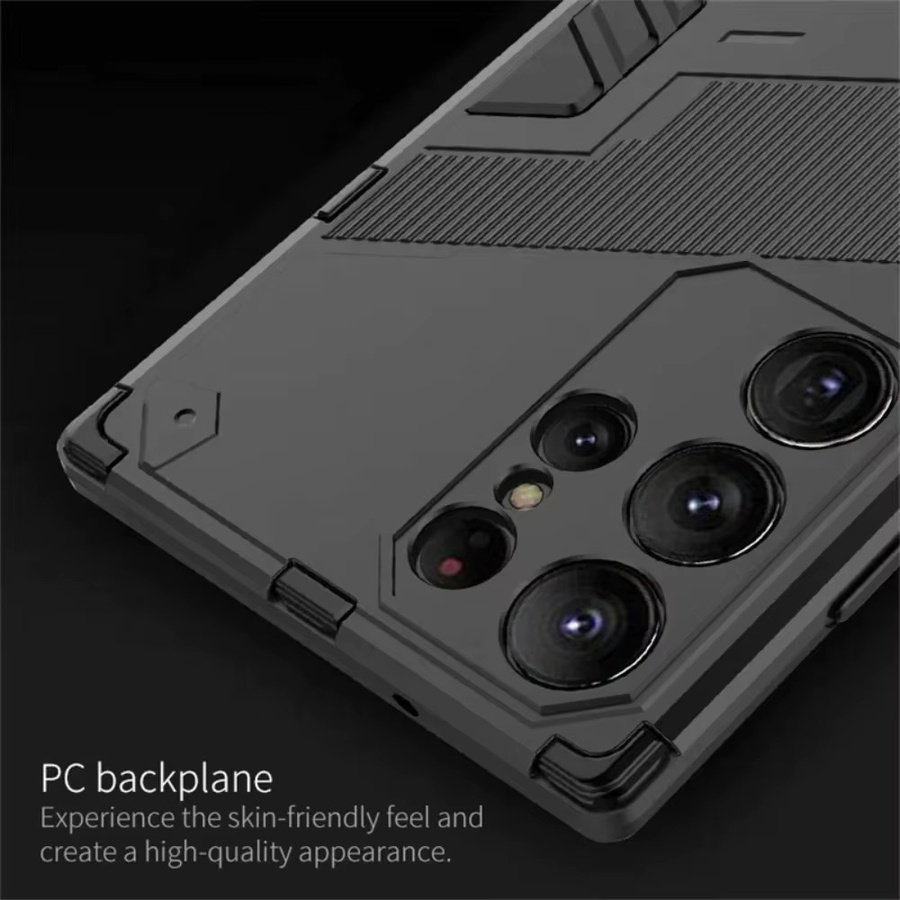 Robuste Militär-Schutzhülle mit Magnet und Faltständer für Samsung Galaxy S26 Plus, S25, S24+, S23 und S22 Ultra in Schwarz oder Blau - Bild 1