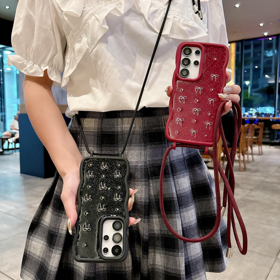 Handyhülle mit Lanyard-Schleife für Samsung Galaxy S24 S25 Plus Ultra A15 A25 A35 A55 A06 A16 A26 A36 in Multicolour - Bild 2