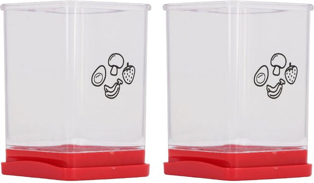 Igeteck Multifunktions-Obstschneider und Eierschneider aus Edelstahl und Kunststoff, 2er-Pack, Weiß/Transparent - Bild 1