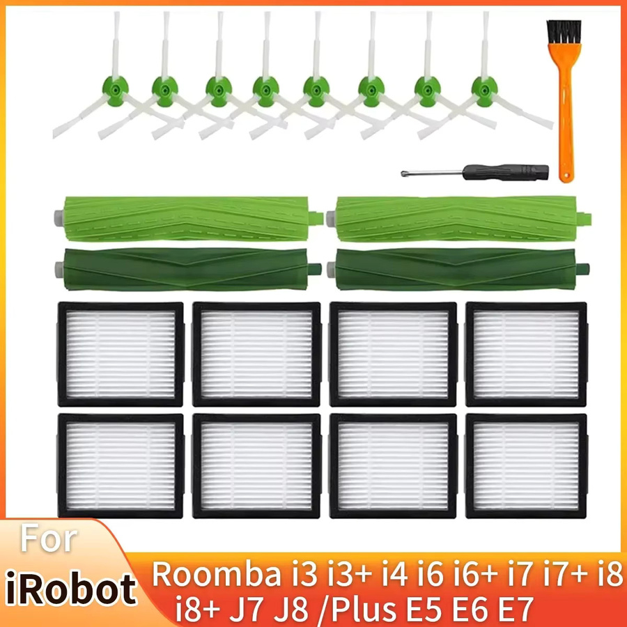 iRobot Roomba S9 9150 S9+Plus Zubehör-Set mit HEPA-Filter, Hauptbürste, Seitenbürste und Staubbeuteln aus Kunststoff - Bild 3