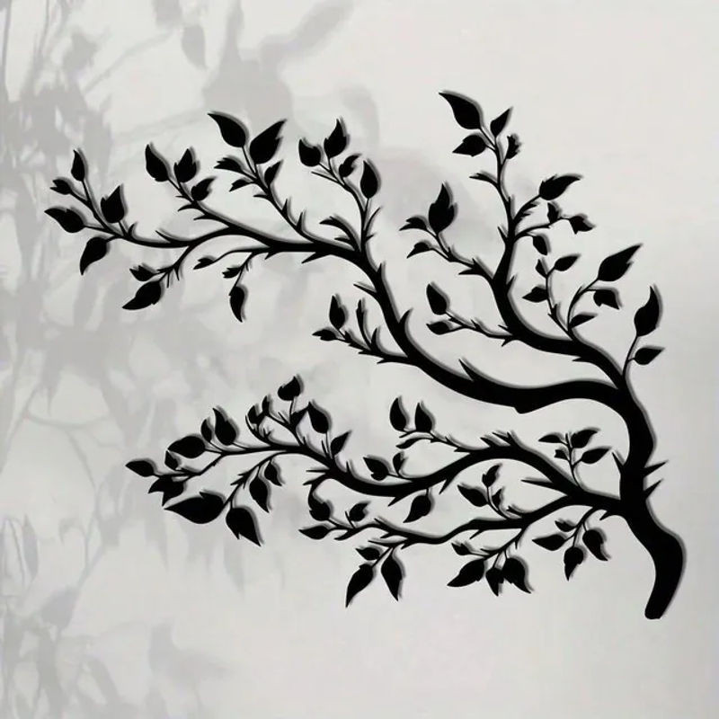CIFBUY Metall-Baum-Wandkunst Hängeskulptur in Schwarz, B: 40 cm, H: 32,99 cm - Bild 1
