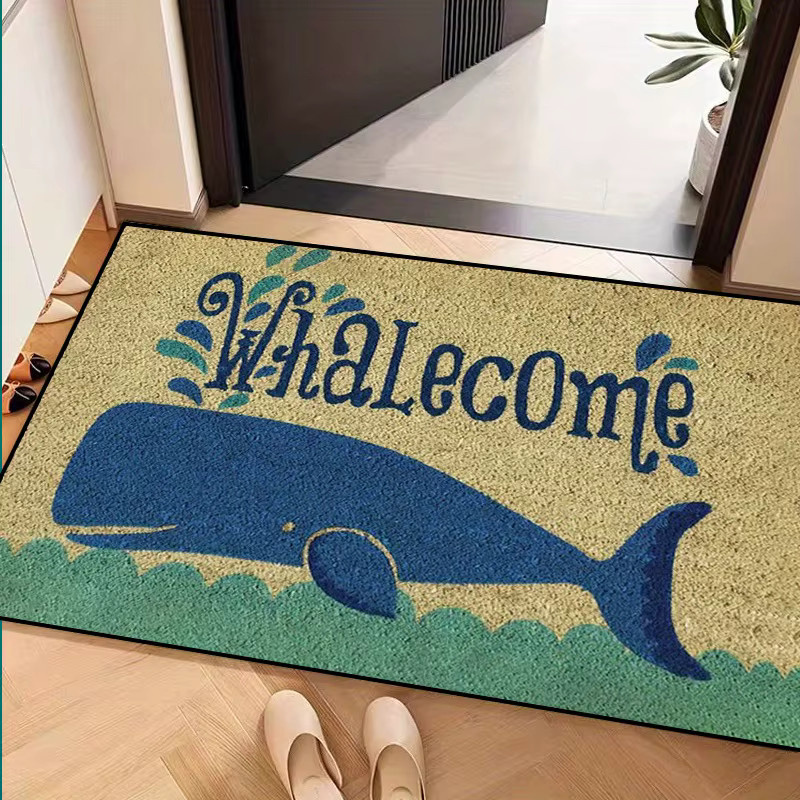 VIKAMA Cartoon-Hai-Teppich in Blau, rechteckige Fußmatte für Eingangsbereich, Wohnzimmer oder Schlafzimmer - Bild 3