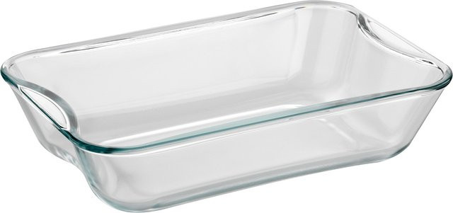 Simax Brat- und Backschale aus Glas, transparent, rechteckig - Bild 1