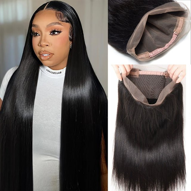 Linhua Full Lace Frontal Perücke, 100 % brasilianisches Echthaar, Damen - Bild 1