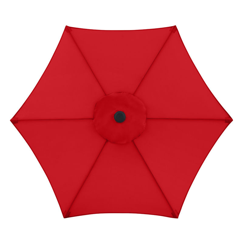 Doppler Sonnenschirm Life Mittelstockschirm mit Aluminiumgestell und Polyesterbespannung, Rot, Durchmesser: 180 cm - Bild 3
