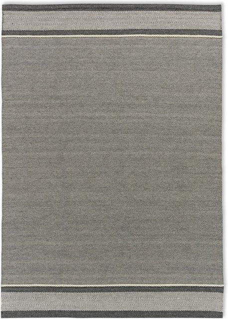 Teppich SCHÖNER WOHNEN BOTANA gestreift in Grau und Multicolour aus Wolle und Baumwolle B/T: 200 x 140 cm - Bild 1