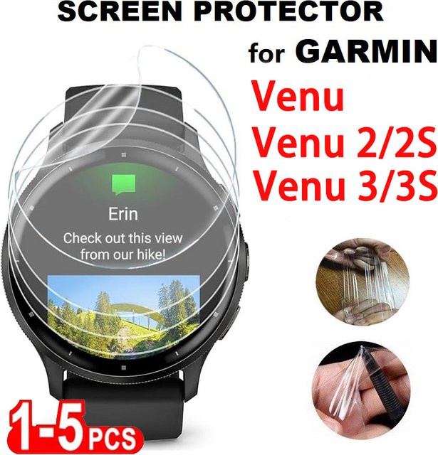 Garmin Uhrenzubehör Hydrogel Bildschirm Schutz, transparent, Unisex - Bild 1